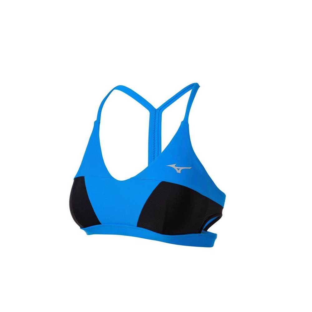 Mizuno Women's April Ross Vantage Thin Strap Volleyball Bra Blue/Black (440685-AWS)